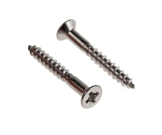 63-7575-93　Pozidriv Countersunk Stainless Steel Wood Screw, A2 304, 4mm Thread, 30mm Length　483-3157