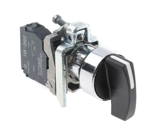 63-7632-64　Schneider Electric 2 Position 90° Rotary Switch, 600 V ac/dc, 6 A ac, 550 mA dc, Handle, Stay Put Actuator　XB4BJ21