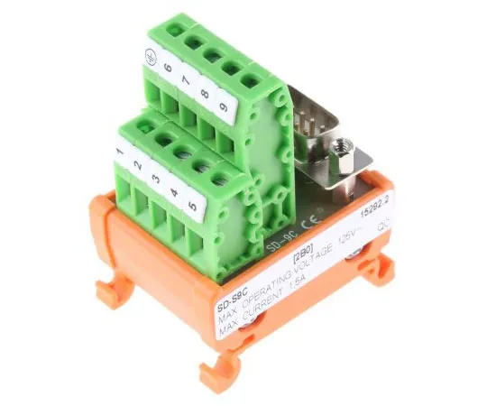 63-7657-03　RS PRO, 9 Pole D-sub Connector, Male Interface Module, DIN Rail Mount　665-9699
