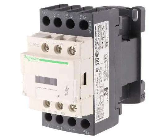 63-7554-60　Schneider Electric 4 Pole Contactor, 20 A, 110 V ac Coil, TeSys D, 4NO　LC1DT20F7