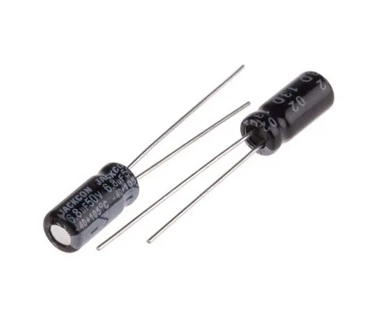 63-7737-38　RS PRO 6.8μF 50V dc Aluminium Electrolytic Capacitor, Through Hole 5 (Dia.) x 11mm +105°C 5mm 2mm 11mm　711-1422