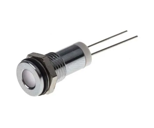 63-7708-47　RS PRO White Indicator, 2 V dc, 8mm Mounting Hole Size, Lead Pins Termination, IP67　700-1653