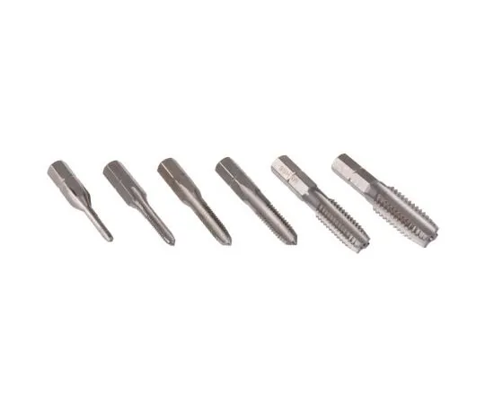 63-7669-08　RS PRO 6 Piece M10 HSS 1/4 in Hexagon Drive Tap Set　669-9394