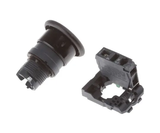63-7632-83　Schneider Electric, Harmony XB5 Black Mushroom Push Button, NO, 22mm Spring Return Quick Connect, Screw　XB5AC21