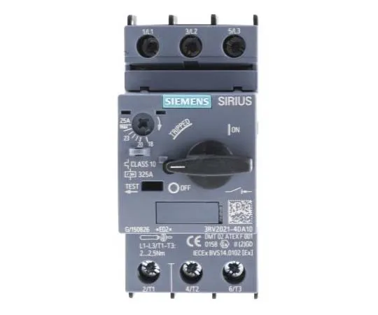 63-7722-02　Siemens Sirius Innovation 690 V Motor Protection Circuit Breaker, 3P Channels, 20 → 25 A, 4 kA　3RV2021-4DA10
