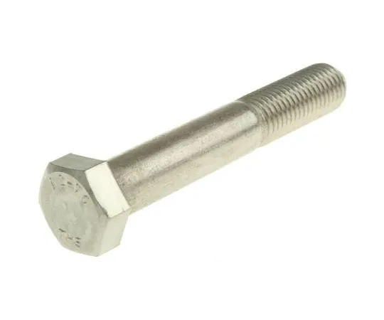 63-7596-52　Plain Stainless Steel Hex Bolt, M16 x 100mm　508-1256