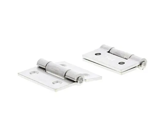 63-7550-45　Pinet Raw Stainless Steel Square Hinge with a Riveted Pin Screw, 40mm x 40mm x 2mm　52-A-3872