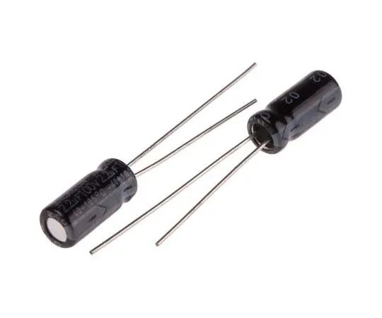 63-7737-90　RS PRO 2.2μF 100V dc Aluminium Electrolytic Capacitor, Through Hole 5 (Dia.) x 11mm +105°C 5mm 2mm 11mm　711-1680
