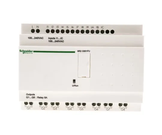 63-7565-38　Schneider Electric Zelio Logic Module, 100 → 240 V ac Relay, 12 x Input, 8 x Output Without Display　SR2D201FU