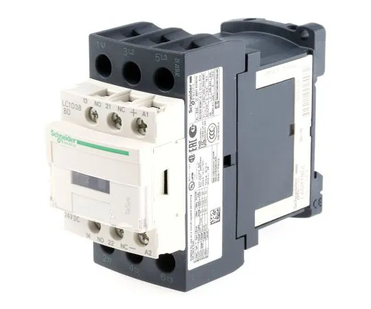 63-7631-21　Schneider Electric 3 Pole Contactor, 38 A, 24 V dc Coil, TeSys D, 3NO, 18.5 kW　LC1D38BD