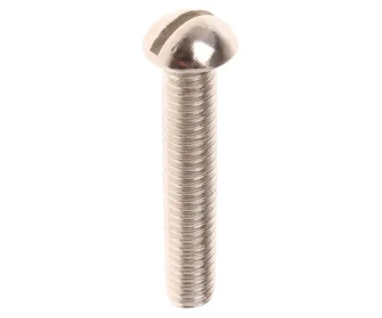 63-7574-50　RS Round Head Brass Slot Nickel Plated2BA, 1in31.4　482-9041