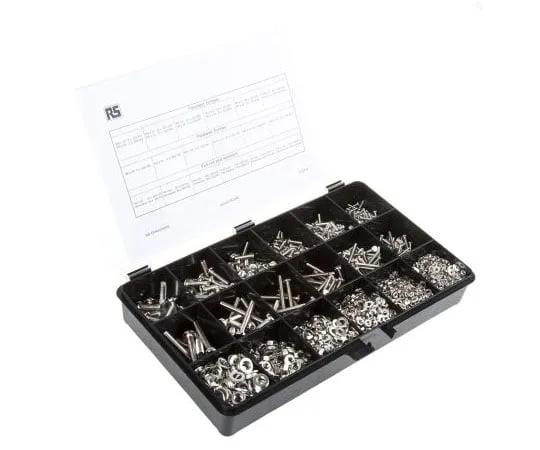 63-7573-69　3240 piece Brass Screw/Bolt Kit, M2.5, M3, M3.5, M4, M5, M6　482-7742