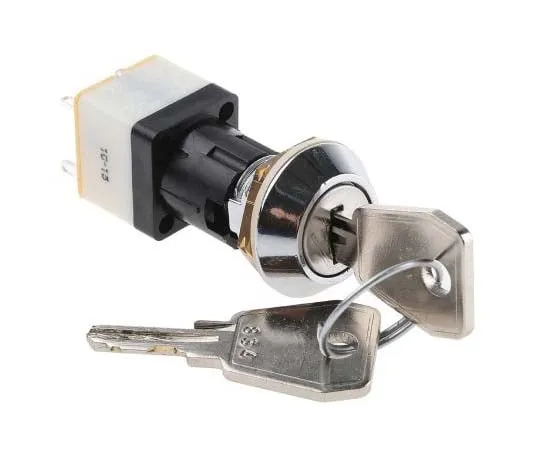 63-7740-08　IP67 Key Switch, Double Pole Single Throw (DPST), 4 A @ 250 V ac 2-Way, -25 → +85°C　WRLM-5-S-D