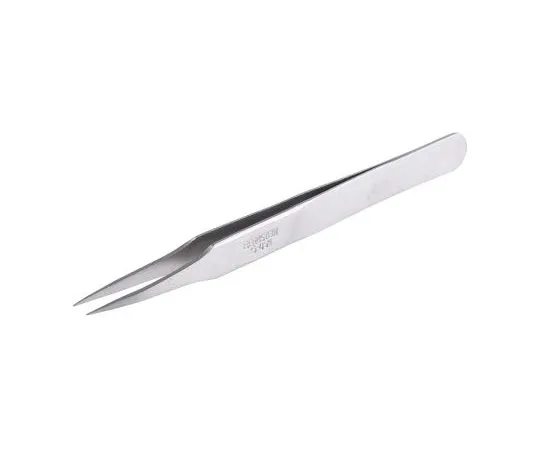 63-7605-06　Bernstein Tools for electronics 115 mm, Anti-Magnetic Stainless Steel, Straight; Pointed, Anti-Acid Tweezers　5-051