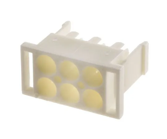 63-7677-33　TE Connectivity Universal MATE-N-LOK II Male Connector Housing, 6.35mm Pitch, 6 Way, 2 Row　770020-1