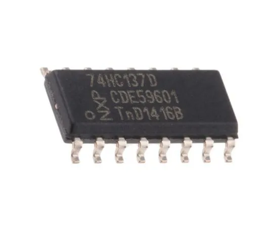 63-7576-51　Nexperia 74HC137D,652, 1 Decoder & Demultiplexer, Decoder, Demultiplexer, 1-of-8, Inverting, 16-Pin SOIC　74HC137D,652