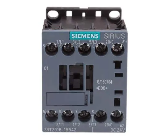 63-7721-54　Siemens 3 Pole Contactor, 16 A, 24 V dc Coil, SIRIUS Innovation, 3NO, 7.5 kW　3RT2018-1BB42