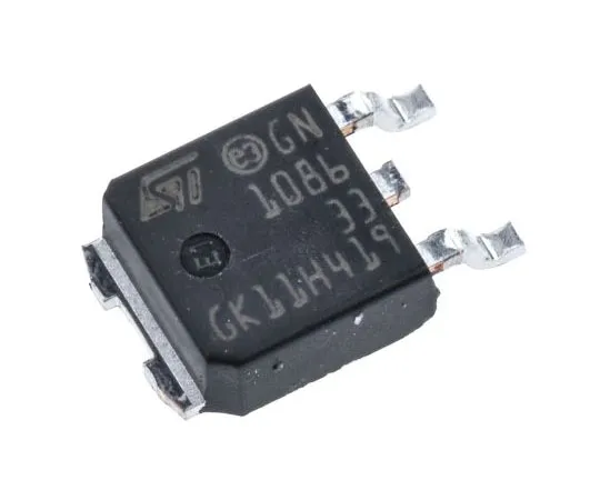 63-7692-78　STMicroelectronics LD1086DT33TR, LDO Regulator, 1.5A, 3.3 V, ±1% 3-Pin, DPAK　LD1086DT33TR
