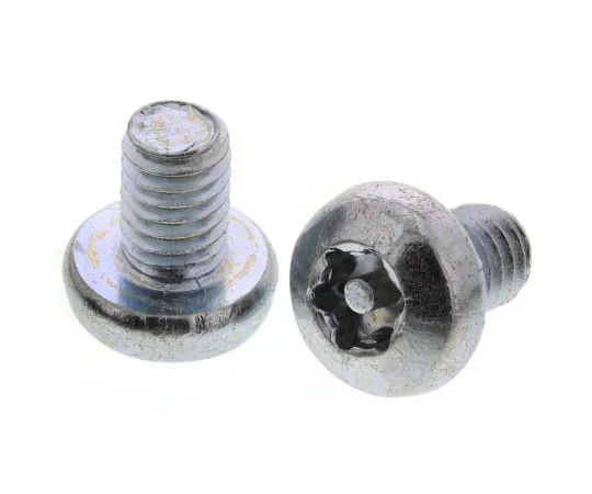 63-7573-98　Bright Zinc Plated Pan Steel Tamper Proof Security Screw, M4 x 6mm　482-8313