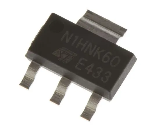 63-7694-21　STN1HNK60 N-Channel MOSFET, 400 mA, 600 V MDmesh, SuperMESH, 3+Tab-Pin SOT-223 STMicroelectronics　STN1HNK60