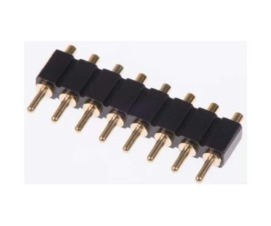 63-7713-70　Preci-Dip 2.54mm 8-Way Spring Loaded Connector, -Row Male, Through Hole, 811-S1-008-10-014101　811-S1-008-10-014101