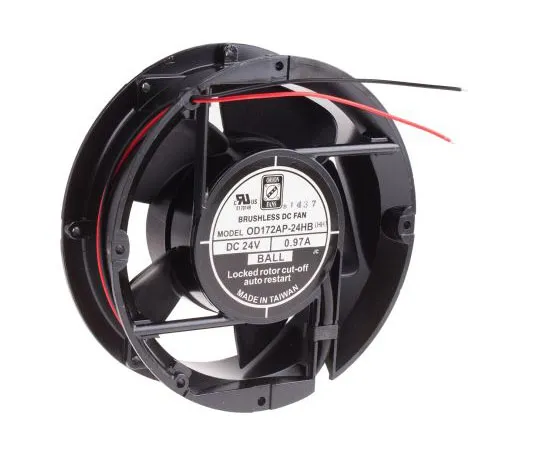 63-7641-57　RS PRO Axial Fan, 172 x 51mm, 235cfm, 23.28W, 24 V dc　619-6674