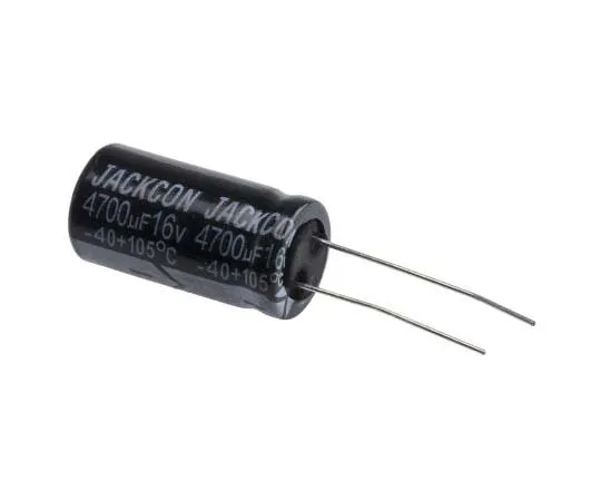 63-7736-63　RS PRO 4700μF 16V dc Aluminium Electrolytic Capacitor, Through Hole 13 (Dia.) x 26mm +105°C 13mm 5mm 26mm　170-1184