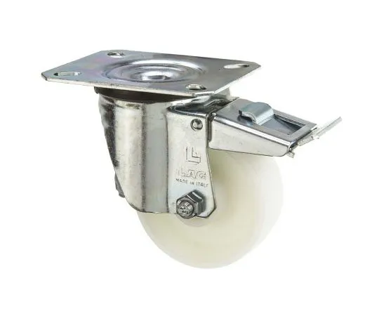 63-7664-41　LAG Braked Swivel Swivel Castor, 120kg Load Capacity, 80mm Wheel Diameter　18762  FR