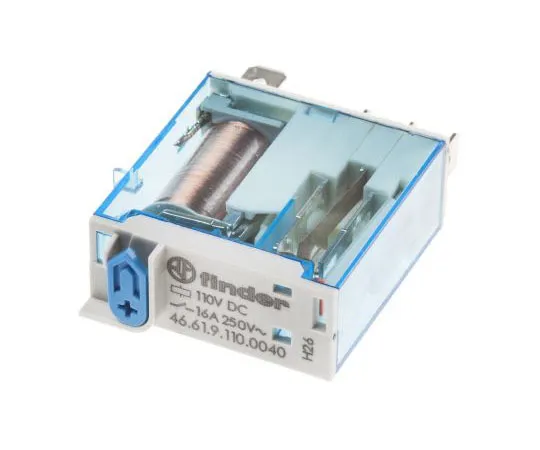 63-7597-18　Finder46 Series SPDT Non-Latching Relay Plug In, 110V dc Coil, 25A　46.61.9.110.0040