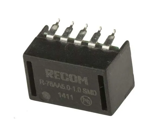 63-7723-43　Recom Switching Regulator, 6.5 → 18V dc Input, 5V dc Output, 1A　R-78AA5.0-1.0SMD