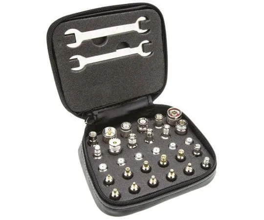 63-7613-64　RS Pro RF Connector Kit RF Coaxial Inter Series Adapter Kit 2 x Spanners & is Supplied in a Zip-Up Soft Case, 30 RF　530-8882