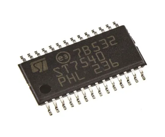 63-7692-50　STMicroelectronics ST7540, Modem Power Line Transceiver FSK, 5 V, 9 V, 12 V, 4.8kBd, 28-Pin, HTSSOP　ST7540
