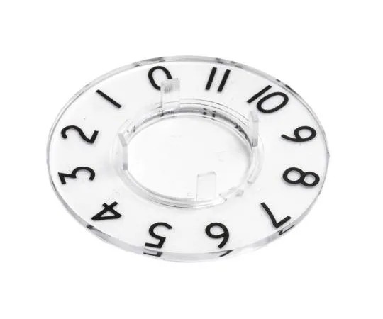63-7564-88　RS Potentiometer Dial, Clear, 17mm Shaft, For Use With Collet Knob　468-0701