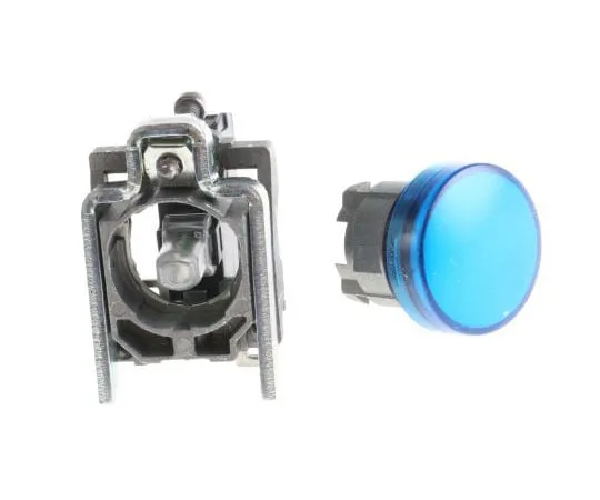 63-7632-77　Schneider Electric Harmony XB4 Blue LED Pilot Light, 22mm Cutout, IP66, IP67, IP69, IP69K, 24 V ac/dc, 3 A ac, 270 mA dc　XB4BVB6