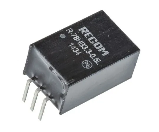63-7671-69　Recom Switching Regulator, 9 → 72V dc Input, 3.3V dc Output, 500mA　R-78HB3.3-0.5L
