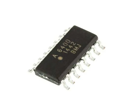 63-7705-04　Broadcom, ACSL-6400-00TE DC Input Logic Gate Output Quad Optocoupler, Surface Mount, 16-Pin SOIC　ACSL-6400-00TE