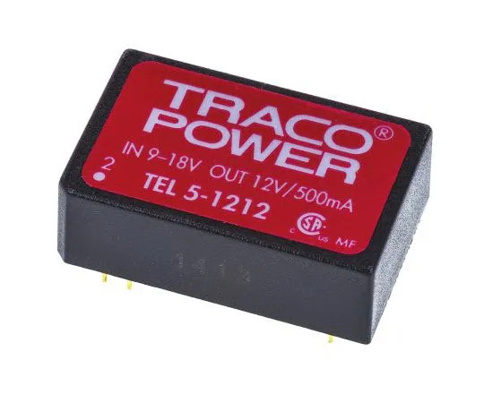 63-7562-57　TRACOPOWER TEL 5 5W Isolated DC-DC Converter Through Hole, Voltage in 9 → 18 V dc, Voltage out 12V dc　TEL 5-1212