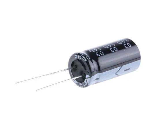 63-7737-26　RS PRO 2200μF 35V dc Aluminium Electrolytic Capacitor, Through Hole 13 (Dia.) x 26mm +105°C 13mm 5mm 26mm　170-1235