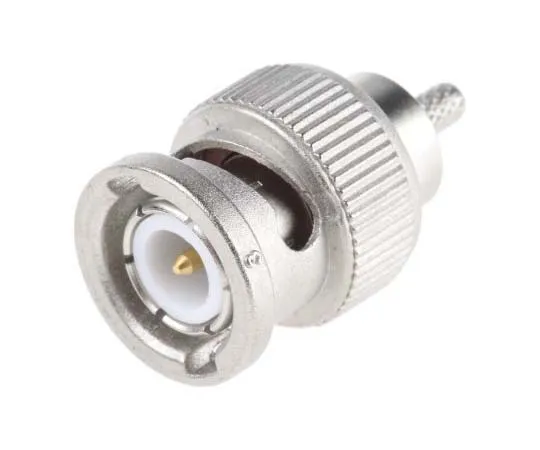 63-7741-65　Telegartner Straight 50Ω Cable Mount BNC Connector, Plug, Nickel, Crimp Termination, RG316/U　J01000A0042