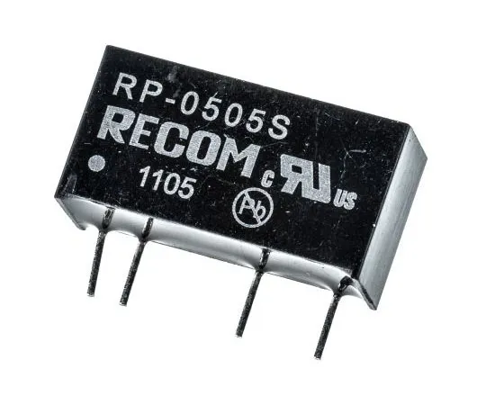 63-7559-56　Recom RP 1W Isolated DC-DC Converter Through Hole, Voltage in 4.5 → 5.5 V dc, Voltage out 5V dc　RP-0505S