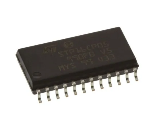 63-7692-54　STMicroelectronics STP16CP05MTR, LED Driver, 16-Digits 16-Segments, 3.3 V, 5 V, 24-Pin SOIC　STP16CP05MTR