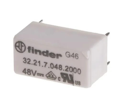 63-7584-34　Finder32 Series SPDT Non-Latching Relay PCB Mount, 48V dc Coil, 6A　32.21.7.048.2000