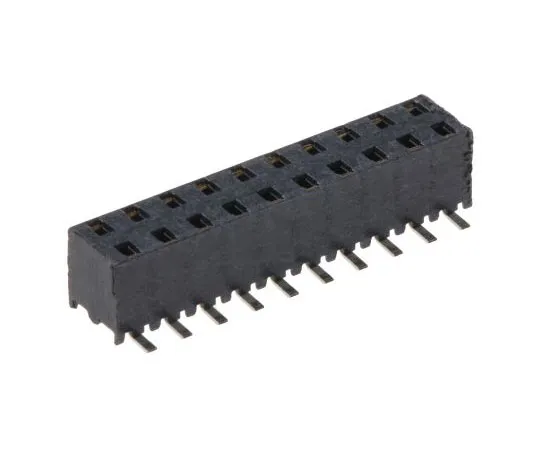 63-7596-07　Samtec MMS Series 2mm Pitch 20 Way 2 Row Straight PCB Socket, Surface Mount, Solder Termination　MMS-110-02-L-DV