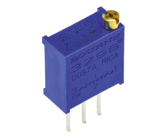63-7608-13　2kΩ Through Hole Trimmer Potentiometer 0.5W Top Adjust Bourns 3296 Series　3296W-1-202LF