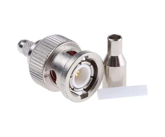 63-7741-61　Telegartner Straight 50Ω Cable Mount BNC Connector, Plug, Nickel, Crimp Termination, RG316/U　J01000A0040