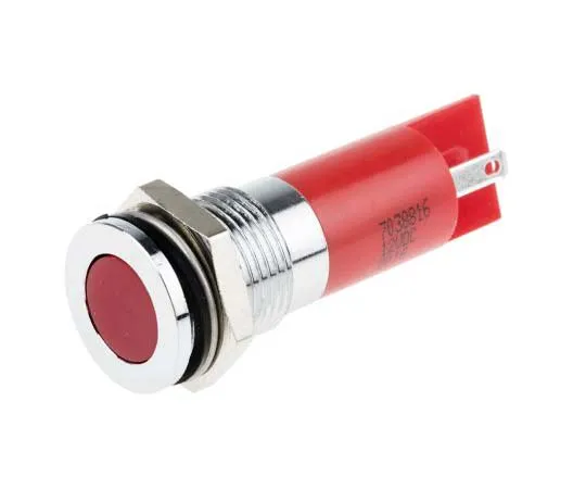 63-7717-57　RS PRO Red Indicator, 12 V dc, 14mm Mounting Hole Size, Solder Tab Termination, IP67　703-8816