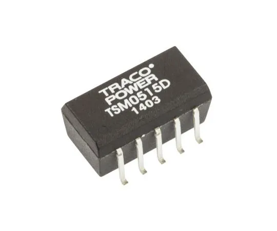 63-7599-47　TRACOPOWER TSM 1W Isolated DC-DC Converter Surface Mount, Voltage in 4.5 → 5.5 V dc, Voltage out ±15V dc　TSM 0515D