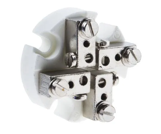 63-7555-58　RS PRO 4 Way Ceramic Terminal Block for *** with Terminal Block Head　455-3918
