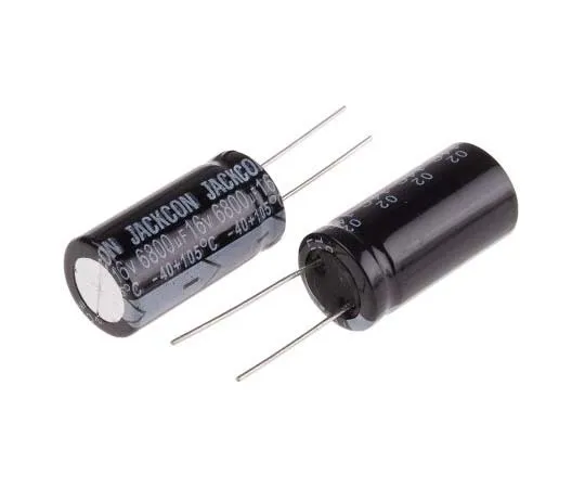 63-7736-65　RS PRO 6800μF 16V dc Aluminium Electrolytic Capacitor, Through Hole 16 (Dia.) x 31mm +105°C 16mm 7.5mm 31mm　170-1187