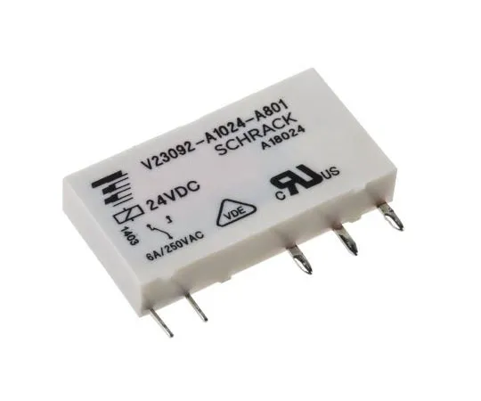 63-7678-86　TE ConnectivitySNR SPDT Non-Latching Relay PCB Mount, 24V dc Coil, 6A　V23092-A1024-A801